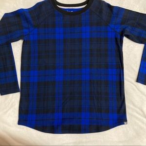 Eddie Bauer Legend Wash Sweatshirt Blue Plaid